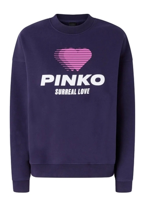 PINKO heart-print sweatshirt - Blue