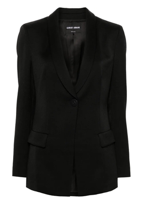 Giorgio Armani wool single-breasted blazer - Black