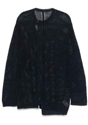 Yohji Yamamoto open-knit sweater - Blue