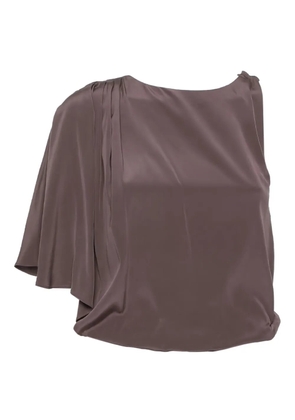 alice + olivia draped asymmetrical blouse - Brown