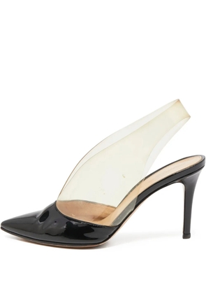 Gianvito Rossi pre-owned 90mm Nicole transparent-panel slingback pumps - Black