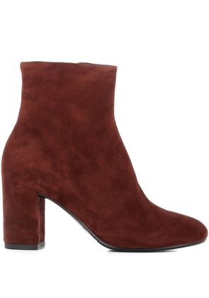 Del Carlo block-heel zip boots - Brown