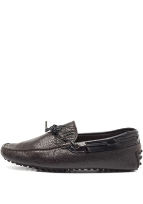 Tod's Vintage pre-owned pebble-leather loafers - Black