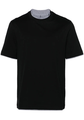 Brunello Cucinelli layered cotton T-shirt - Black