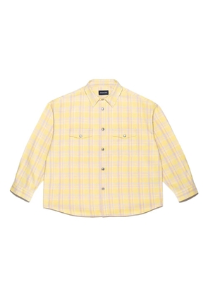 Mainless flap pocket button-up shirt - Yellow