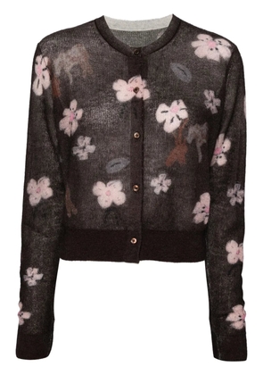 JNBY floral-print button-up cardigan - Brown