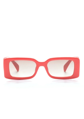 Gucci Eyewear Interlocking G rectangular-frame sunglasses - Red