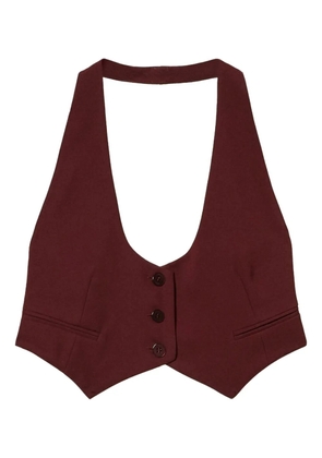 TWINSET halter-neck buttoned waistcoat - Red