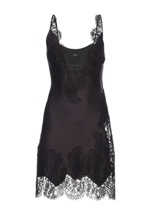 IL VOLO Cara lace-trimmed slip dress - Black