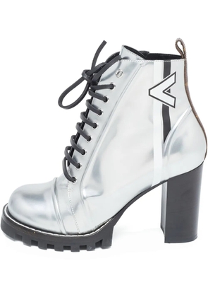 Louis Vuitton Pre-Owned 120mm leather ankle boots - Silver