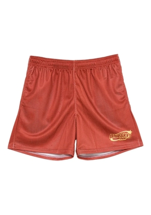 BLUE SKY INN logo-print soccer shorts - Red