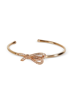Tiffany & Co. Pre-Owned 18K rose gold Bow diamond cuff bracelet - Pink