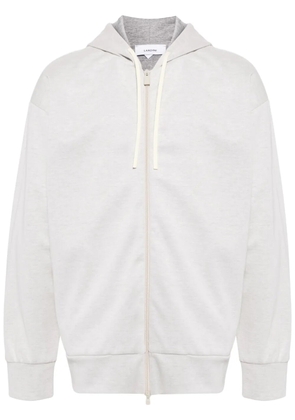 Lardini zip-up hoodie - White
