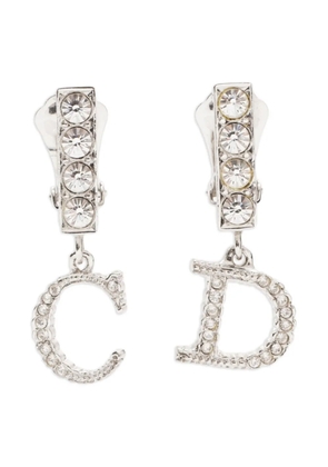 Christian Dior Pre-Owned 2000-2010s rhinestone clip-on earrings - Silver