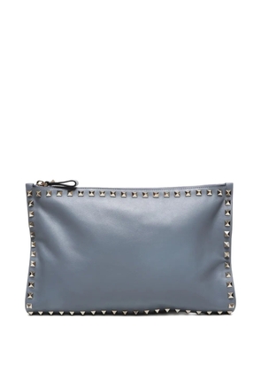 Valentino Garavani Pre-Owned 2000-2020s stud-embellished leather clutch bag - Grey
