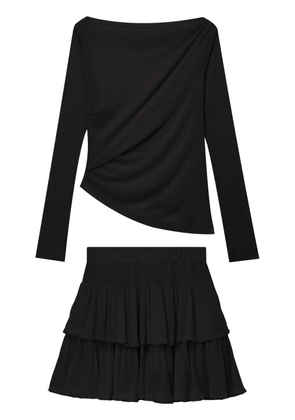 b+ab ruffled mini skirt - Black