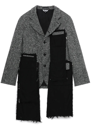 Black Comme Des Garçons tweed panelled blazer