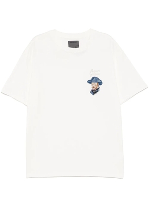 Musium Div. logo-embroidered T-shirt - Neutrals