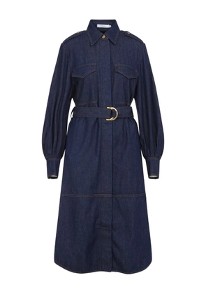 ZIMMERMANN belted denim shirt dress - Blue