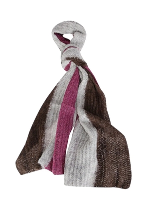 THIBAULT VAN DER STRAETE ribbed -knit scarf - Grey