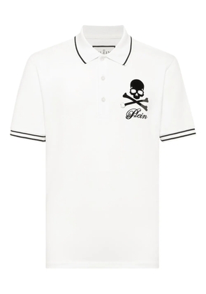 Philipp Plein skull-and-bones piqué polo shirt - White