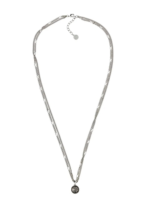 Roberto Cavalli layered chain coin necklace - Silver