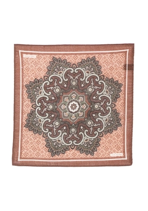 Tagliatore medallion-print pocket scarf - Brown