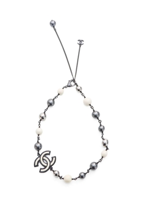 CHANEL Pre-Owned 2013 CC pearl necklace - Silver