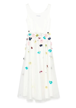 Viktor & Rolf embroidered A-line maxi dress - White