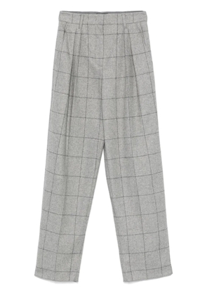 Emporio Armani pleated checked trousers - Grey