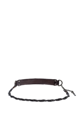 Dolce & Gabbana Pre-Owned braided leather belt - Brown