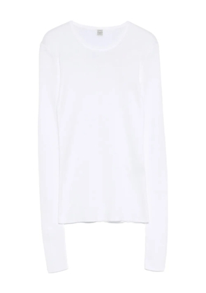TOTEME long-sleeve cotton top - White