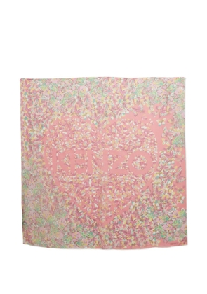 Kenzo Pre-Owned floral butterfly silk scarf - Pink