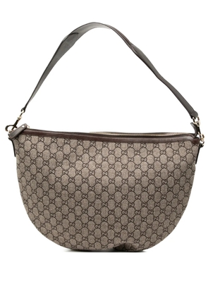 Gucci Pre-Owned 2000-2015 GG Tweed Half Moon hobo bag - Grey