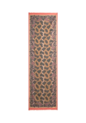 ETRO animal-motif scarf - Brown