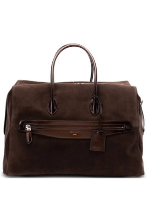 Santoni suede holdall - Brown