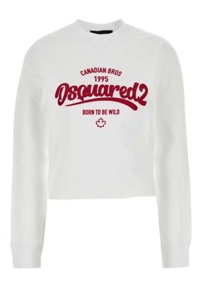 DSQUARED2 logo cotton sweatshirt - White