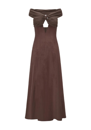 OUDE WAAG cut-out maxi dress - Brown