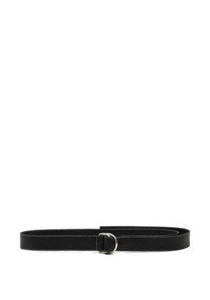 AMI Paris Supple leather double-buckle belt (35mm) - Black