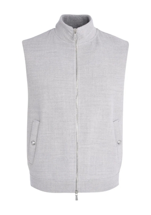 Eleventy zip-up sleeveless gilet - Grey