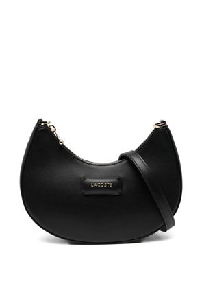 Lacoste logo-appliqué half-moon bag - Black