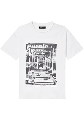Purple Brand Tabloids T-shirt - White