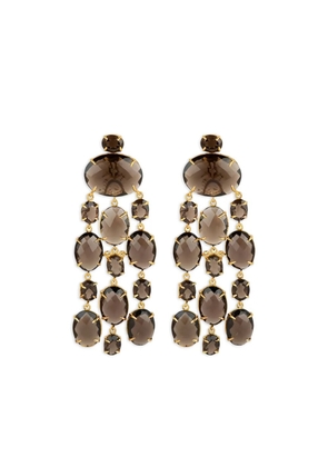 Bounkit Jewelry quartz cascade earrings - Brown