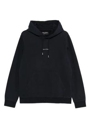 Marc O'Polo embroidered-logo hoodie - Blue