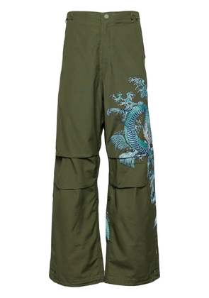 Maharishi water dragon loose trousers - Green