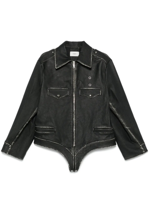 Coperni leather body jacket - Black