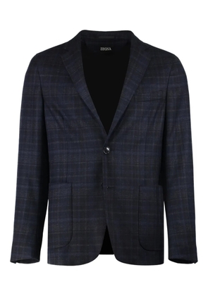 Zegna single-breasted notched-lapel blazer - Blue