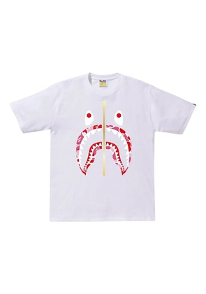 A BATHING APE® zip shark short-sleeve T-shirt - White