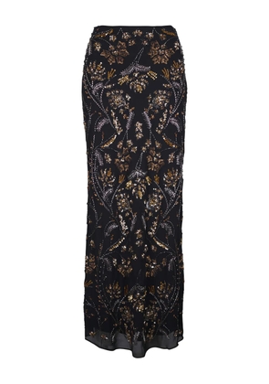 Veronica Beard Medina sequin-embellished maxi skirt - Black