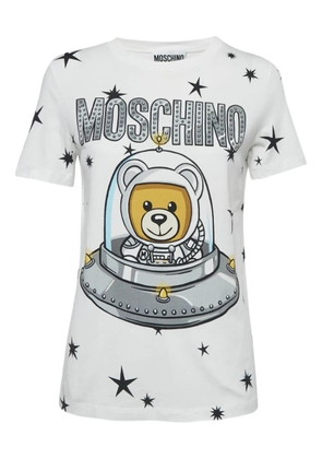 Moschino Pre-Owned bear-spaceship star T-shirt - White